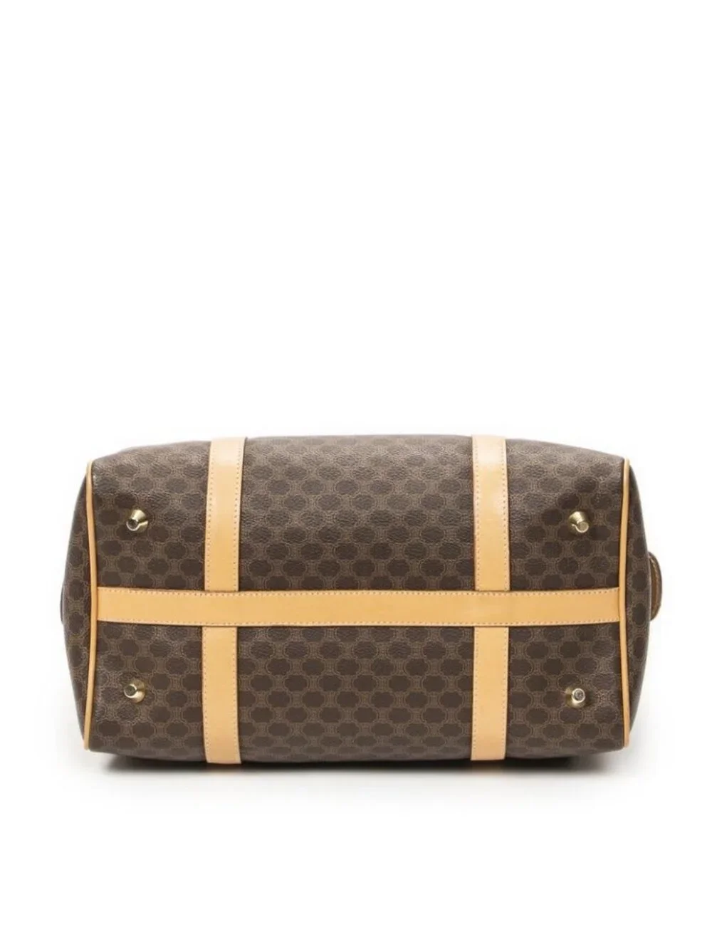 Celine Small Boston Brown Macadam Canvas Shoulder Bag - Picture 6 of 10